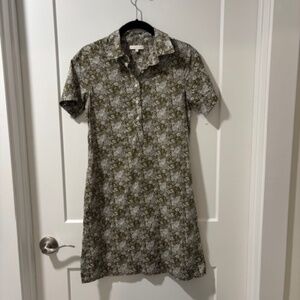 Ann Mashburn Popover Dress S Liberty Fabric Green